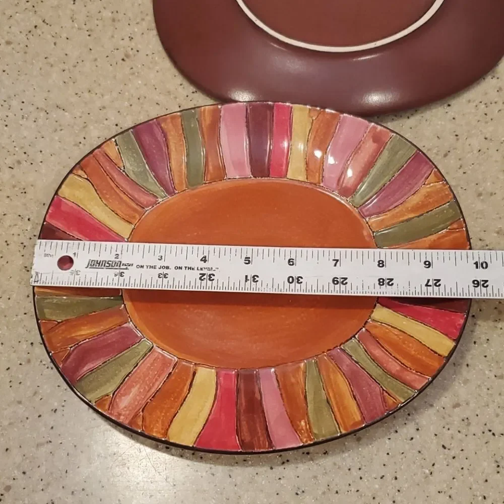 Pier One Wavy Stripe Plate Set of 2 Plates